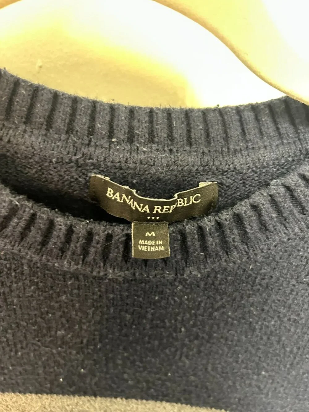Blue and Grey Striped Banana Republic Sweater